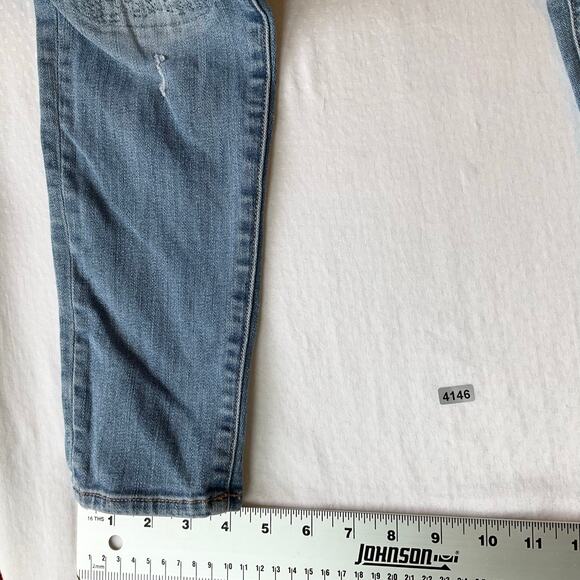 American Eagle Outfitters Women Skinny Jeans size 8 Short Blue Super Stretch - Picture 6 of 11